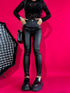 Black imitation leather trousers "WINTER BOOM" HM1005